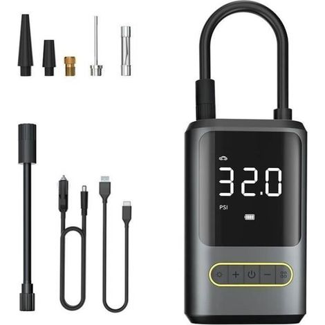 Kabelloser Autoreifenfüller – Tragbarer Luftkompressor – 4000 mAh – LCD-Bildschirm – Multifunktional (1/5)