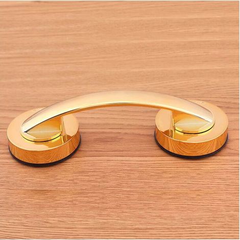 2 pièces poignée de douche ventouse poignée de baignoire en plastique accessoires de salle de bain doré (1/4)