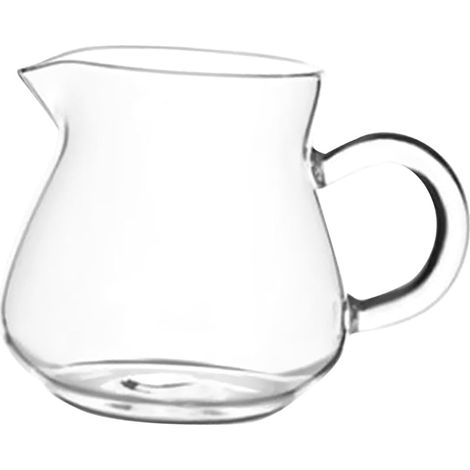 Mini-Karaffe, Kaffeetasse, Milchkännchen, Krug, Teekessel, Teegeschirr mit Henkel, Teetasse, transparenter Milchausgießer für Latte-Tee-Getränke, 250 ml, 7 x 5,5 x 8,3 cm (1/5)