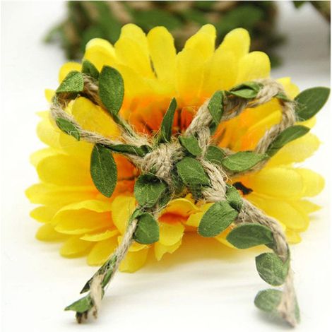 1 rouleau de corde décorative à faire soi-même, corde de chanvre tressée de la série Forêt, ruban de corde décoratif frais pour bouquet. (1/5)