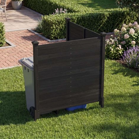 Outdoor fir wood privacy fence - black 2 panels 227458841 227458841 (1/5)