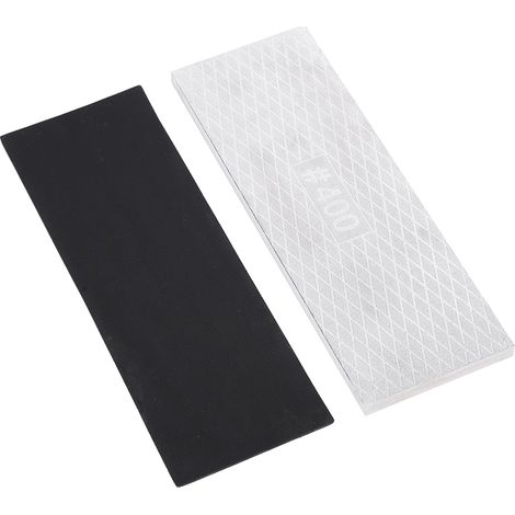 Pierre à aiguiser diamantée professionnelle 400/1000 grains, meule à affûter avec tapis antidérapant (1/5)