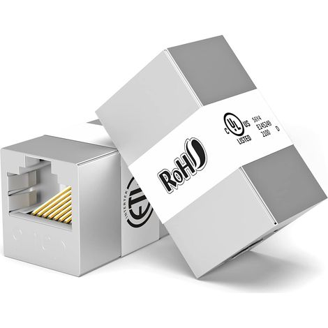 Adaptateur de câble Ethernet blindé RJ45 Cat7 Cat6 Cat5e FTP LAN (1/5)