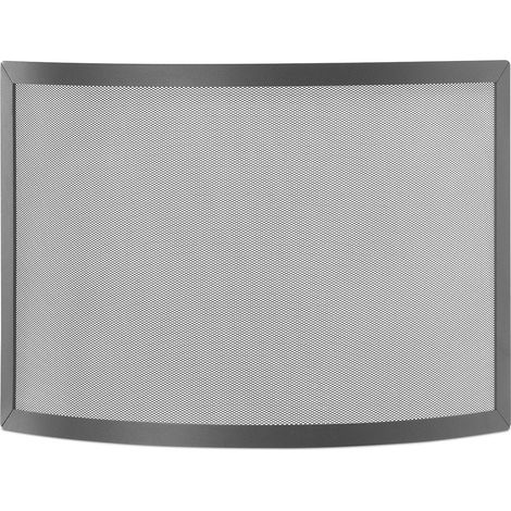 Parascintille Curvo 70x50 cm per Camino a Legna in Ferro Belfer 3007 Antracite