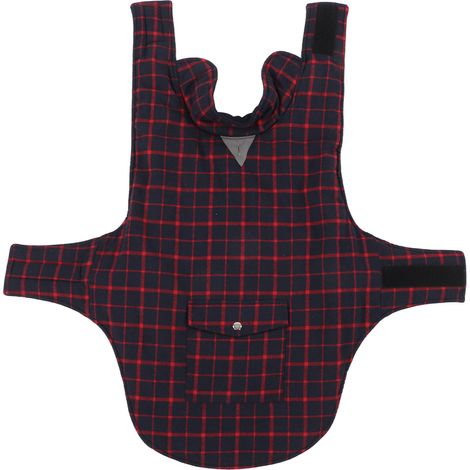Manteau pour chien par temps froid, confortable, imperméable, coupe-vent, gilet à carreaux, veste d'hiver pour petits, moyens et grands chiens XL (1/5)