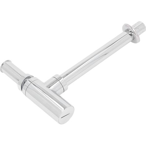 Bidon de vidage pour lavabo salle de bain G1-1/4in, flexible 12-20cm réglable, kit tuyau d'évacuation avec entrée coulissante, drain évier inoxydable (1/5)