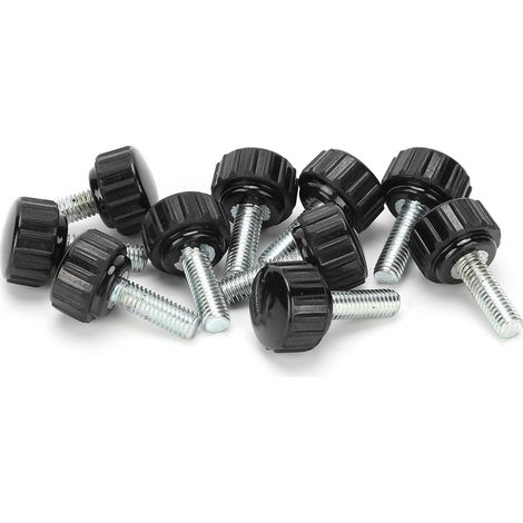 10 pièces Bouton de serrage, gabarit de boulon, poignée de tour, écrou à torsion, filetage droit, poignée de blocage M5x16x15 (1/5)