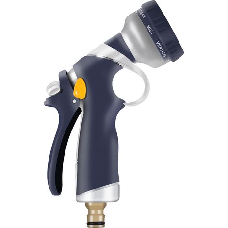 Pistola per Tubo da Giardino in Metallo – 8 Getti Regolabili, Impugnatura Antiscivolo e Design Elegante – Resistente alla Ruggine – Ideale per Lavaggio Auto e Irrigazione (1/5)