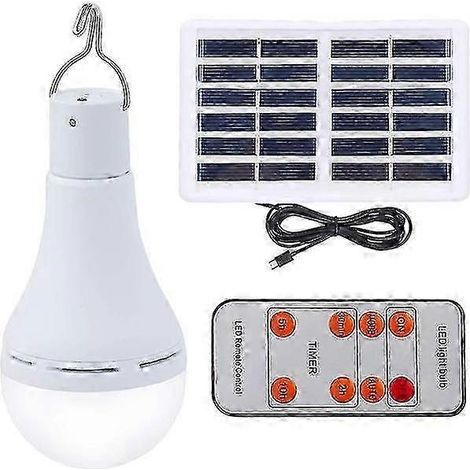 Lampe solaire à trois niveaux d'intensité, 9 W, pour poulailler (200-350 lm). (1/4)