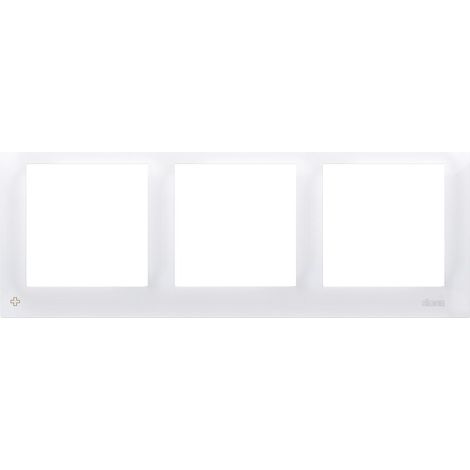 Marco de 3 módulos de alta calidad IP20 / IP44, blanco antibacteriano, SIMON54