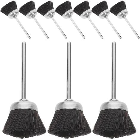 10pièces Kit de Brosses de Nettoyage pour Meuleuse Brosses de Polissage à Poils pour Meuleuse Électrique Accessoires pour Angle (1/5)