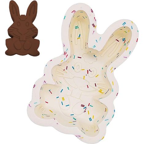 Moule en silicone antiadhésif en forme de lapin 3D, moule à pâtisserie pour fondant, savon, gelée et autres pâtisseries. (1/5)