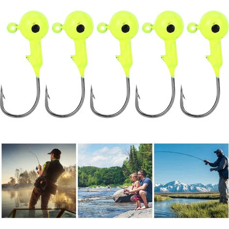 20 Hameçons de Pêche Professionnels Antirouille et Durables pour Pêche en Mer et Rivière