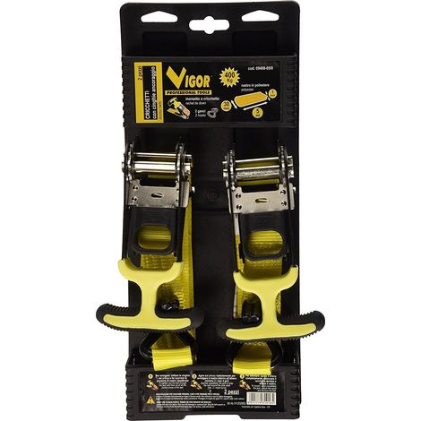 Cricchetti cricchetto a cinghia (corda) Vigor portata 400 kg 5 metri 2 pezzi (1/2)