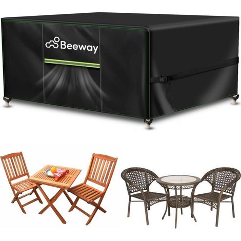 Housse de protection pour mobilier de jardin 125x63x73cm, imperméable, anti-UV, 420D Oxford (1/5)