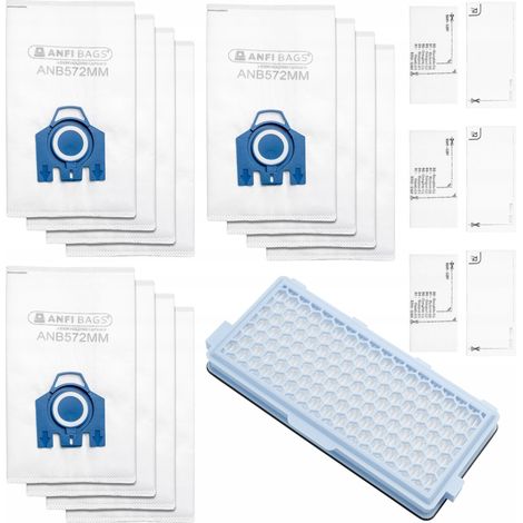 Kit aspirateur Miele C3 C2 - 12 sacs + 1 filtre à charbon (1/5)