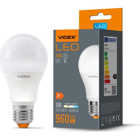 Lampadina LED A60 E27 10W 3000K calda 960lm Videx (1/3)