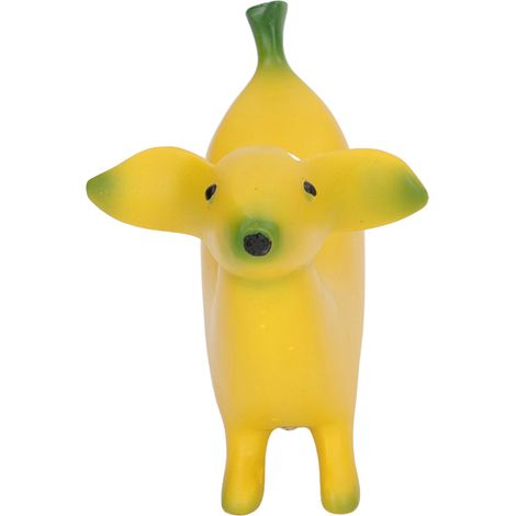 Sculpture de chien banane en résine, amusante et légère, décoration artistique pour la maison ou le bureau, taille M (13 x 8 cm / 5,1 x 3,1 pouces). (1/5)