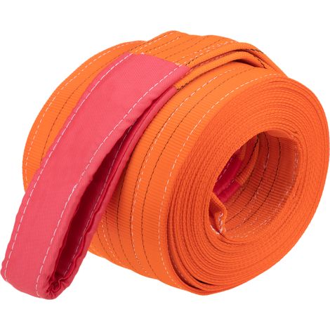 PrimeMatik - Élingue en sangle, Sangle de chargement 10m x 300mm 10.000Kg pour levage et grues, Couleur orange (1/5)