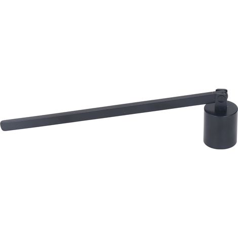 Éteignoir à bougie noir en acier inoxydable à long manche pour éteindre la flamme en toute sécurité. (1/5)