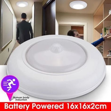 TEMPSA Lampe de plafond LED détecteur de mouvement à piles sans fil 120 ° (1/4)