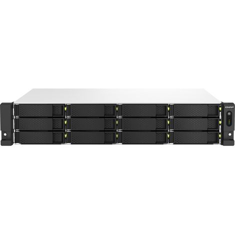 QNAP TS-1264U-RP NAS Rack (2 U) Ethernet/LAN Aluminium, Noir (1/4)