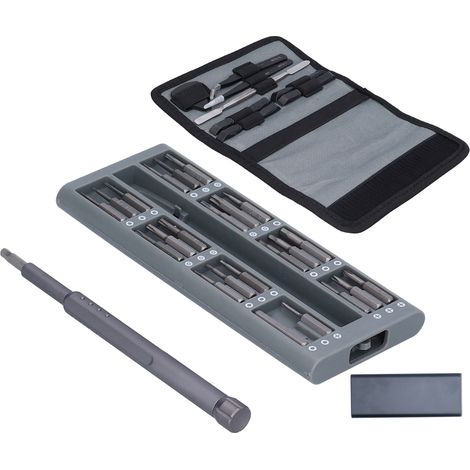 Kit de tournevis magnétique avec embouts, pince à dissocier, visserie pour réparation électronique, sac à outils de fixation (1/5)