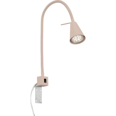 Applique murale intérieure avec interrupteur intégré, orientable, lumière blanche chaude, applique chambre, lampe, appliques, 6 x 40,5 cm, beige (1/5)
