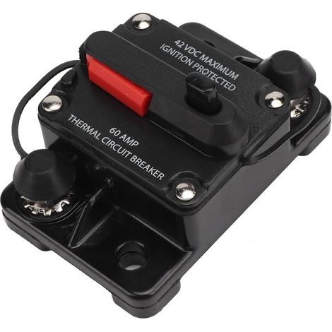 Disjoncteur en ligne réinitialisable pour audio stéréo de voiture 12 V 30 A/40 A/60 A, fusible à récupération automatique (60 A) (1/4)