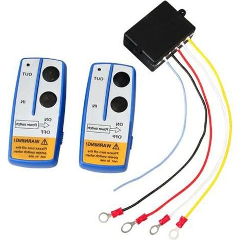 2PCS 12V Wireless Winch Remote Control, Heavy Duty, 78'/20m Remote Range, with Indicator Light for Jeep ATV SUV
