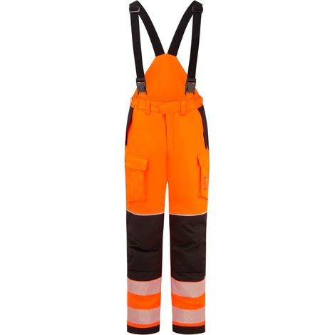 Pantalon D'hiver + Pluie Pw3 Modaflame Hv - Taille M - Orange/noir - Portwest