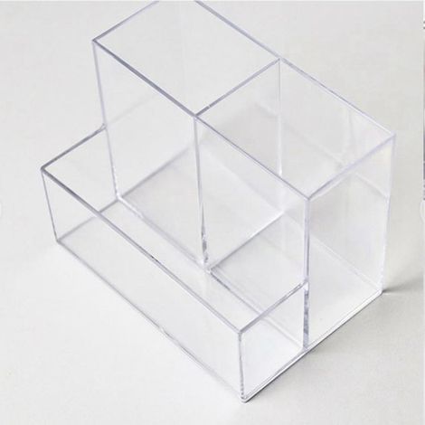 Transparenter Schreibtisch-Organizer aus Acryl mit mehreren Fächern für Stifte und Bleistifte für Büro und Zuhause (1/5)