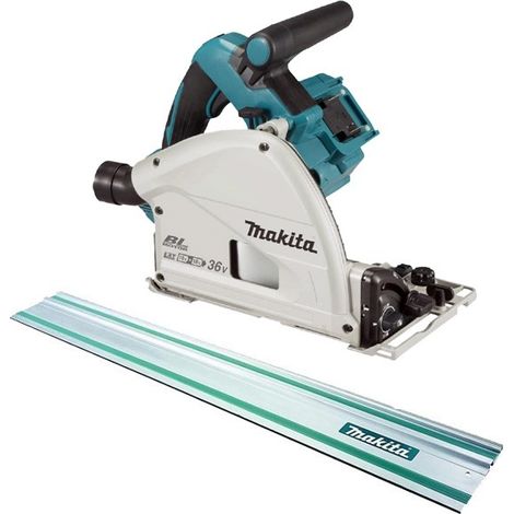 Makita DSP600Z 36v Twin 18v Brushless Plunge Cut Circular Saw 1x 1m Guide Rail (1/4)