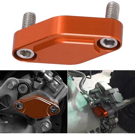 Bouchon de carburateur de bloc de frein de stationnement adapté aux Kawasaki KFX 400 450 et Honda TRX 400EXB (orange). (1/5)