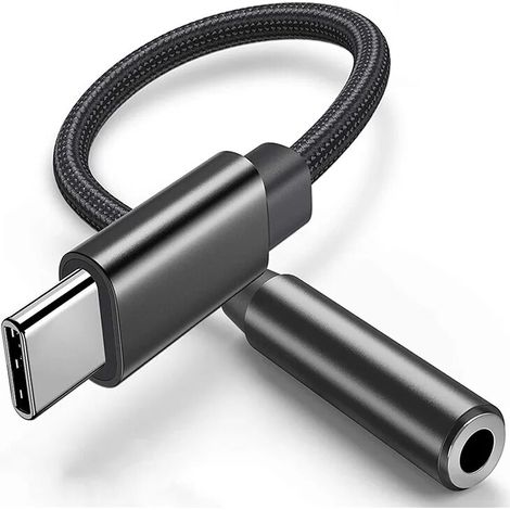 Adaptador USB C Jack Aux USB C con chip DAC  Negro (1/5)
