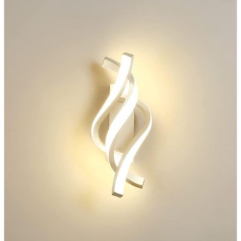 Applique murale LED 22W, moderne 1800LM blanc chaud 3000K, luminaire acrylique pour salon chambre couloir escalier, 1 pièce (1/5)