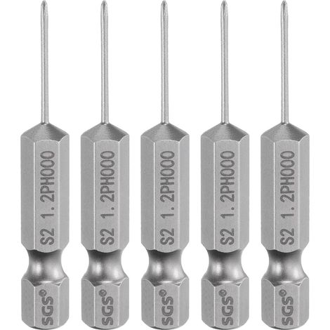 5pcs Embout De Tournevis Cruciforme 000 Ph000 2" (50mm) Long (1/5)