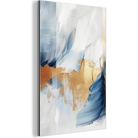 TABLEAU EN MÉTAL Or - Bleu - Aquarelle - Art - Moderne Tableau Moderne 60x90 (1/5)