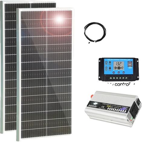 Panneau Solaire, Matériau Monocristallin, Construction Durable, 300w 12vx220v 1000w (1/2)