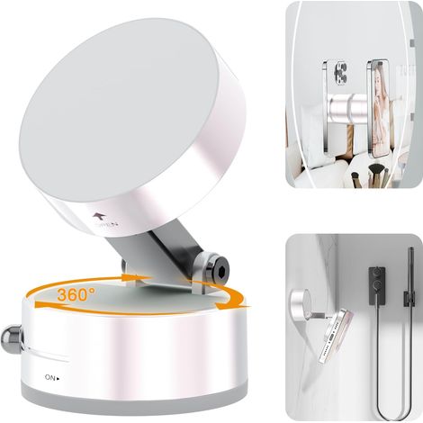 Magnetische Handyhalterung mit Vakuum-Saugnapf, [360° drehbar & faltbar] Handyhalterung kompatibel mit iPhone Magsafe für Dusche/Badezimmer/Spiegel/Fitnessstudio/Auto/Küche, Weiß