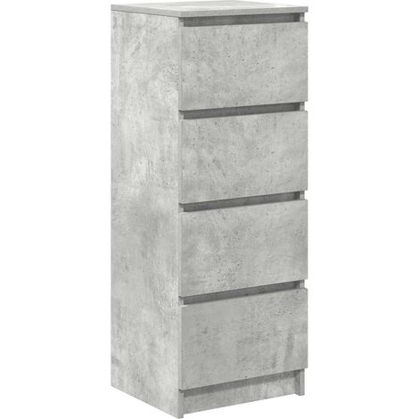Buffet Meuble de rangement gris béton 37,5x35x99 cm bois d'ingénierie (1/5)