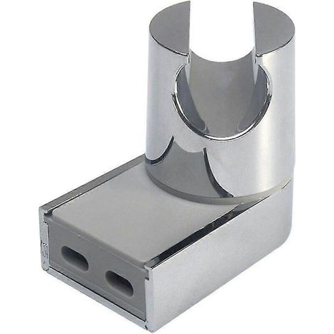 Wandmontierte Duschkopfhalterung, Duschstangenhalterung, verstellbare Duscharmhalterung, aus ABS, poliertes Chrom (Silber), Longziming (1/5)