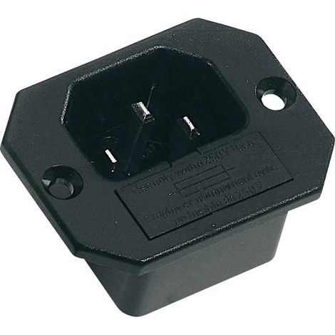 K & B 42R321111 Connettore IEC 42R Spina verticale Tot poli: 2 + PE 10 A Nero 1 pz.