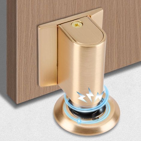 Magnétique Cale Porte Bloc Porte, Butee de Porte Stop Porte, Arret de Porte Arrêt de Porte en Métal, Magnétique en Métal Butée de Porte, Butée de Porte Magnétique Solide Avec Adhésif et Vis (6F-06)