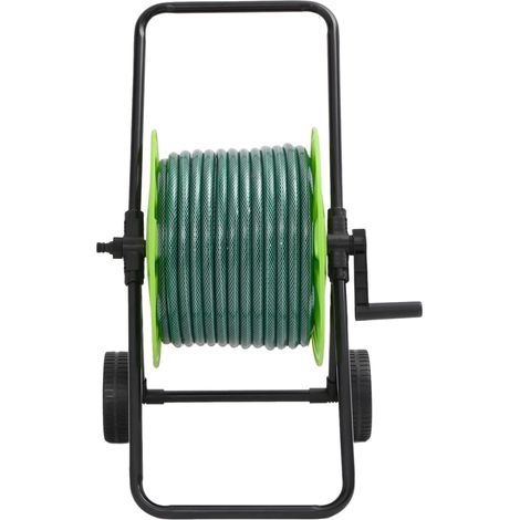 Chariot enrouleur vert avec tuyau de 30 m PVC CFW42040 (1/5)