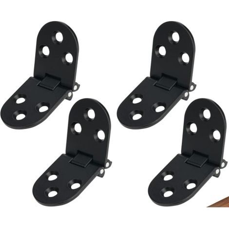 4 piezas de bisagras planas plegables para puertas, bisagras para puertas plegables, bisagra abatible plegable, bisagra de aleación para mesa de máquina de coser, bisagra abatible plegable con tornill (1/4)