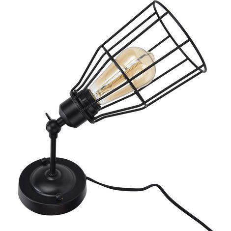 Luminaire Murale Rétro Vintage en Fer Forgé Noir pour Décor de Bar, Café, Hôtel - 85-250V E27