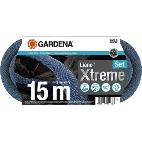 GARDENA Textilschlauch Liano Xtreme Display 1/2" 15m Set