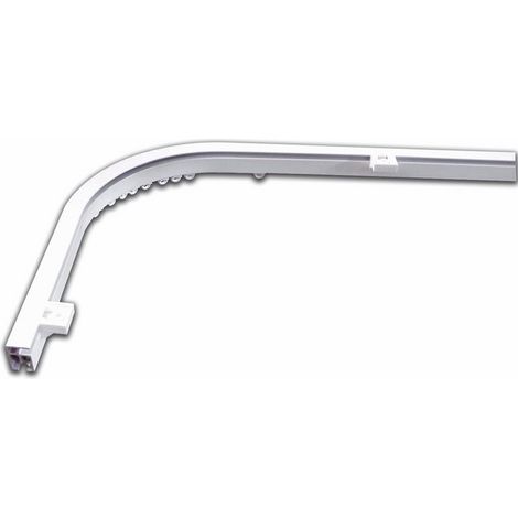 Curva Sinistra Sx per Scorritenda in Alluminio Bianco 70 cm (1/2)