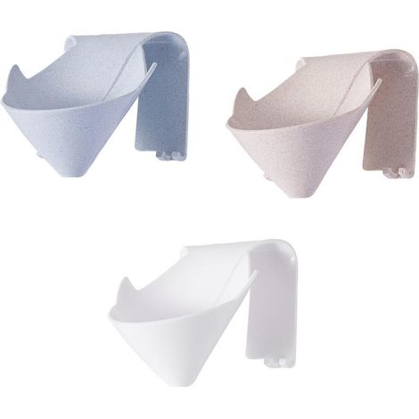 de 3 porte savons muraux avec gouttoir support de suspension (1/5)